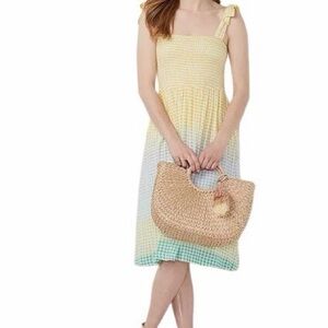 Lauren Conrad Smocked Gingham Dress